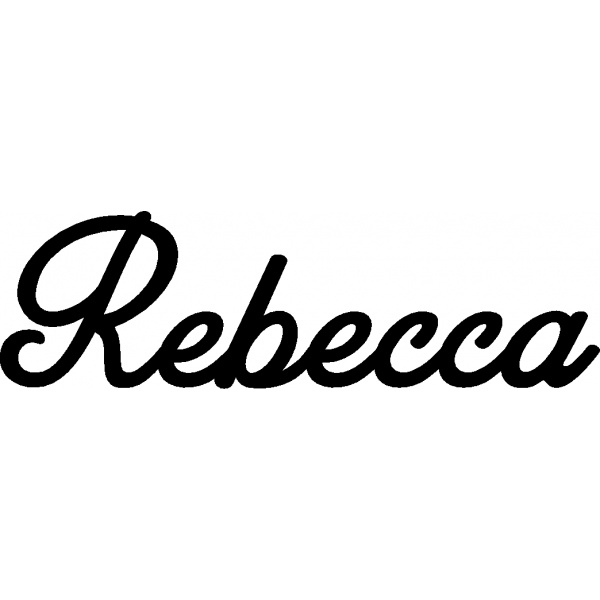 Rebecca - Schriftzug aus Buchenholz