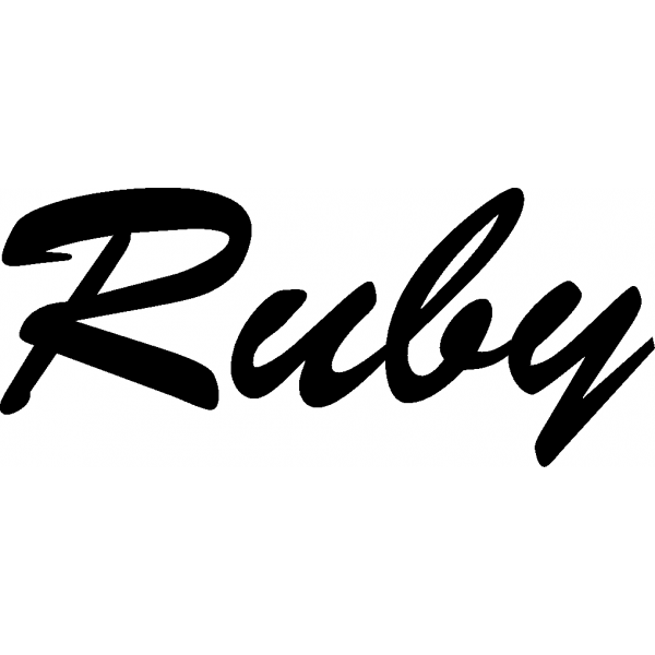 Ruby - Schriftzug aus Buchenholz