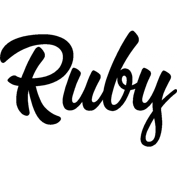Ruby - Schriftzug aus Buchenholz