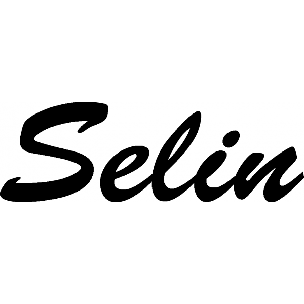 Selin - Schriftzug aus Buchenholz