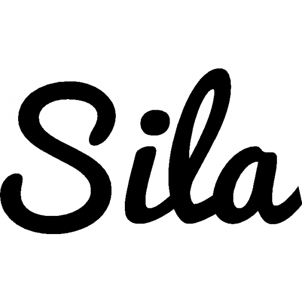 Sila - Schriftzug aus Buchenholz