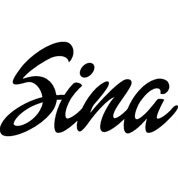 Sina - Schriftzug aus Buchenholz
