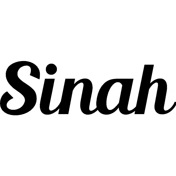 Sinah - Schriftzug aus Buchenholz