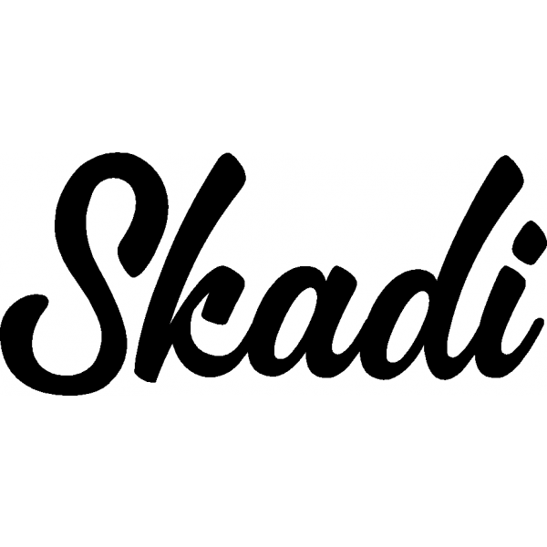 Skadi - Schriftzug aus Buchenholz