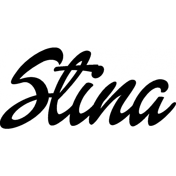 Stina - Schriftzug aus Buchenholz