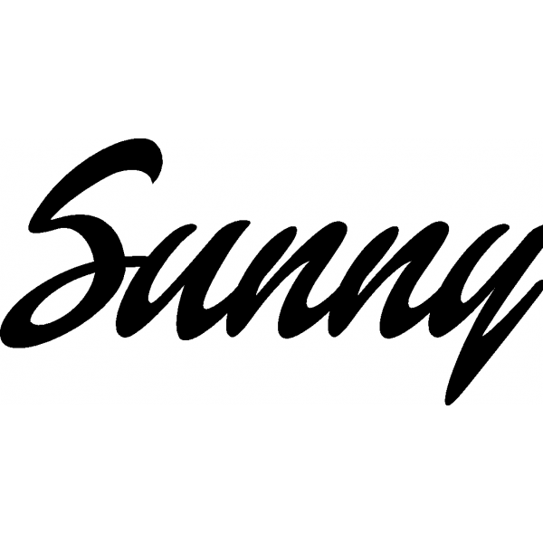 Sunny - Schriftzug aus Buchenholz