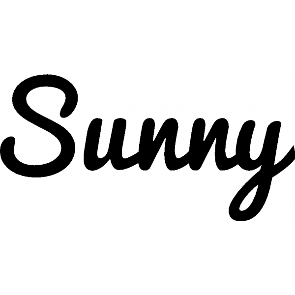 Sunny - Schriftzug aus Buchenholz