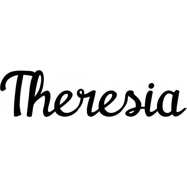 Theresia - Schriftzug aus Buchenholz