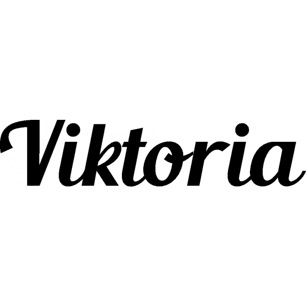 Viktoria - Schriftzug aus Buchenholz