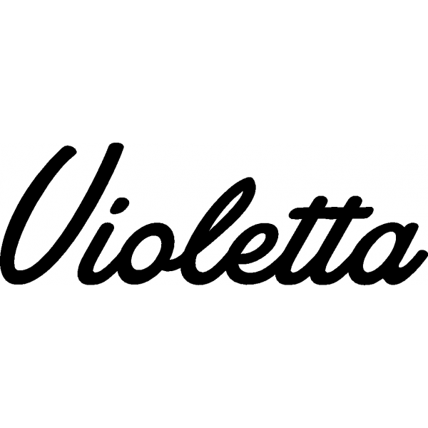 Violetta - Schriftzug aus Buchenholz