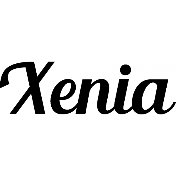 Xenia - Schriftzug aus Buchenholz