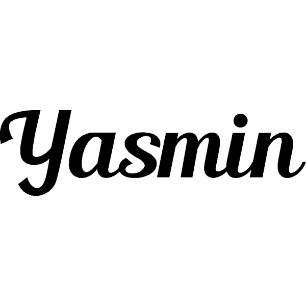 Yasmin - Schriftzug aus Buchenholz