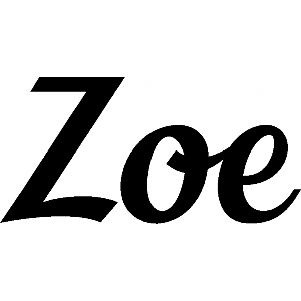 Zoe - Schriftzug aus Buchenholz
