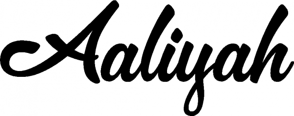 Aaliyah - Schriftzug aus Eichenholz