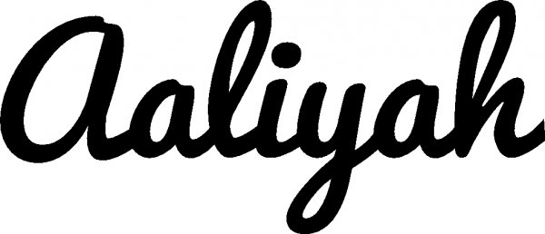 Aaliyah - Schriftzug aus Eichenholz