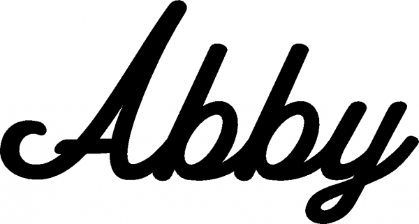 Abby - Schriftzug aus Eichenholz
