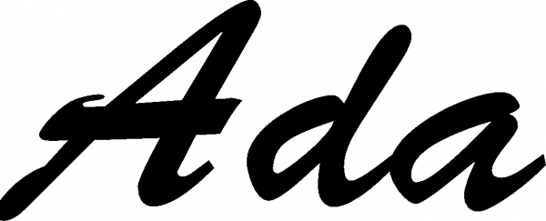 Ada - Schriftzug aus Eichenholz