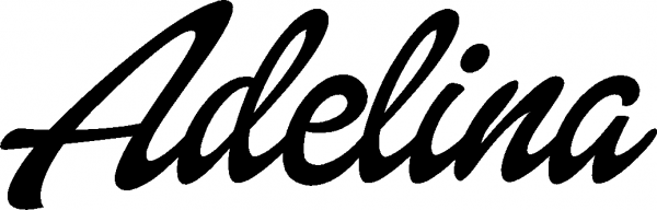 Adelina - Schriftzug aus Eichenholz