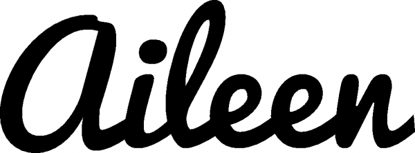 Aileen - Schriftzug aus Eichenholz