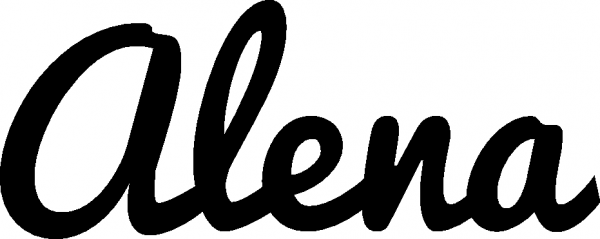 Alena - Schriftzug aus Eichenholz