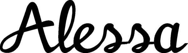 Alessa - Schriftzug aus Eichenholz