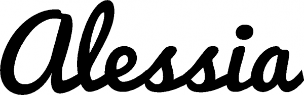 Alessia - Schriftzug aus Eichenholz