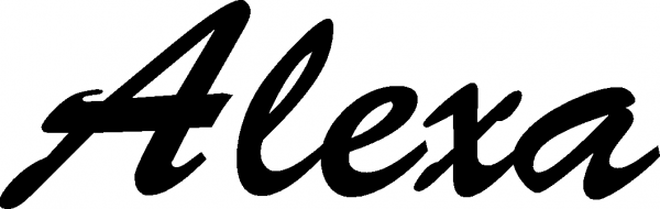 Alexa - Schriftzug aus Eichenholz