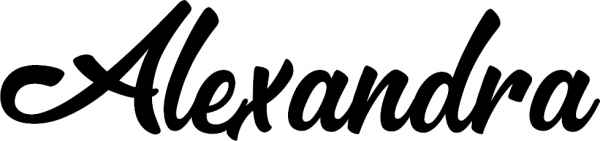 Alexandra - Schriftzug aus Eichenholz