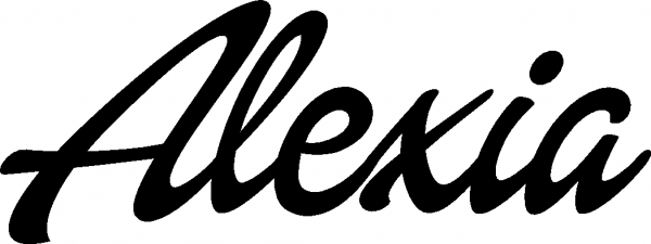 Alexia - Schriftzug aus Eichenholz