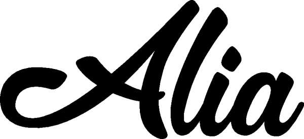 Alia - Schriftzug aus Eichenholz