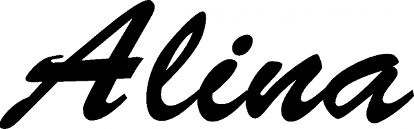 Alina - Schriftzug aus Eichenholz