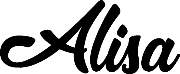 Alisa - Schriftzug aus Eichenholz