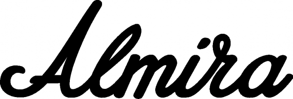 Almira - Schriftzug aus Eichenholz
