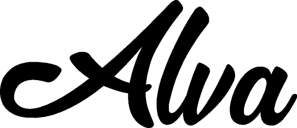 Alva - Schriftzug aus Eichenholz