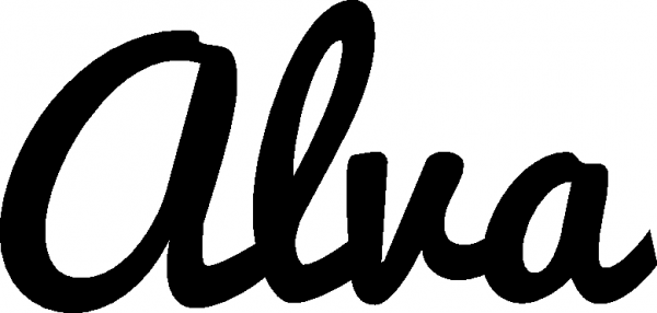 Alva - Schriftzug aus Eichenholz