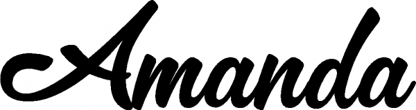 Amanda - Schriftzug aus Eichenholz