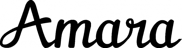 Amara - Schriftzug aus Eichenholz
