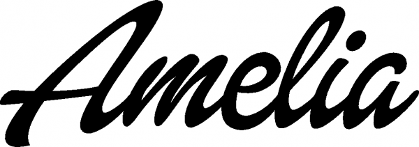Amelia - Schriftzug aus Eichenholz