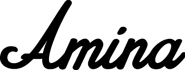 Amina - Schriftzug aus Eichenholz