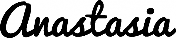 Anastasia - Schriftzug aus Eichenholz