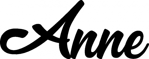 Anne - Schriftzug aus Eichenholz