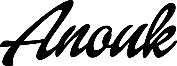 Anouk - Schriftzug aus Eichenholz