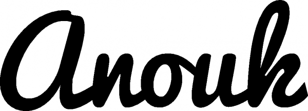 Anouk - Schriftzug aus Eichenholz