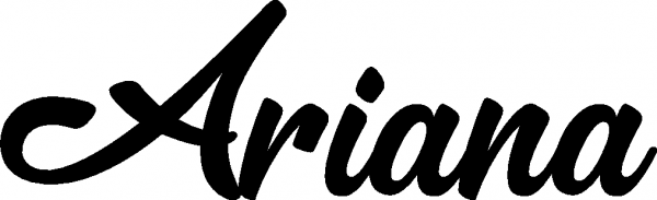 Ariana - Schriftzug aus Eichenholz