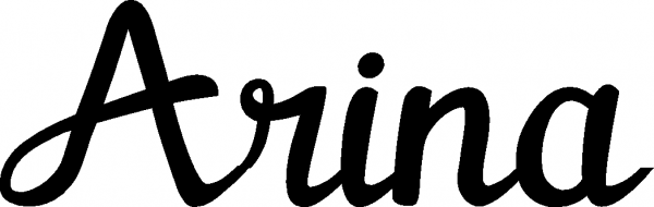 Arina - Schriftzug aus Eichenholz