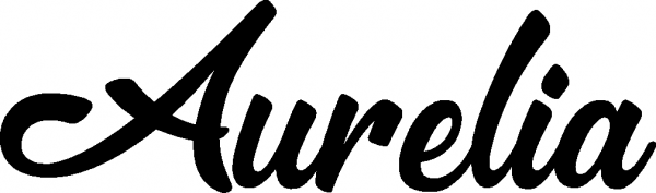 Aurelia - Schriftzug aus Eichenholz