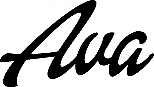 Ava - Schriftzug aus Eichenholz