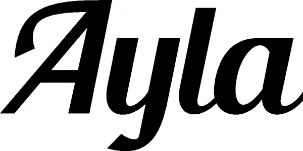 Ayla - Schriftzug aus Eichenholz