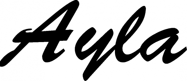 Ayla - Schriftzug aus Eichenholz