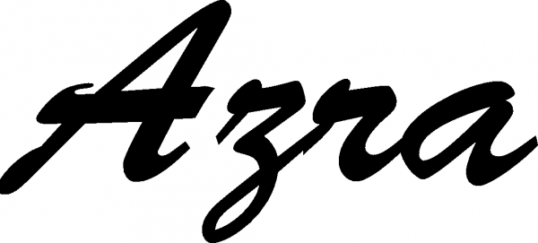 Azra - Schriftzug aus Eichenholz